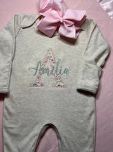 Newborn baby gift new baby monogram romper little girl bring home outfit hospital outfit romper